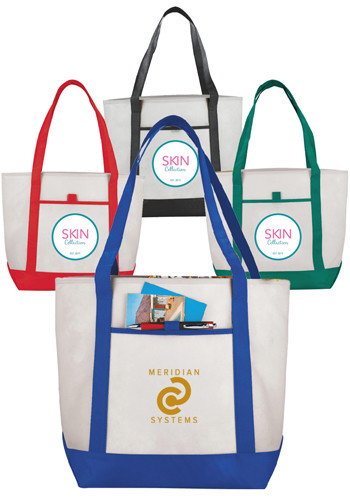Lighthouse Boat Tote Bags