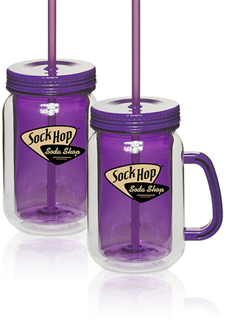 17 oz. Mason Jars with Straw