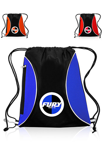 Zipper Side Drawstring Backpacks