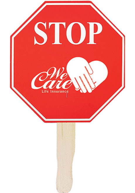 Stop Sign Shaped Hand Fans Stop Sign Shaped Hand Fans