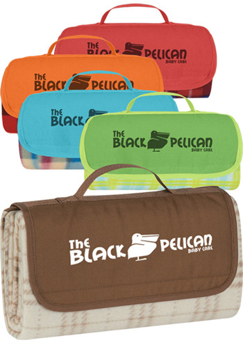Roll-Up Plaid Picnic Blankets