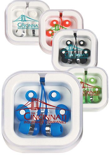 Ear Buds in Protective Travel Case