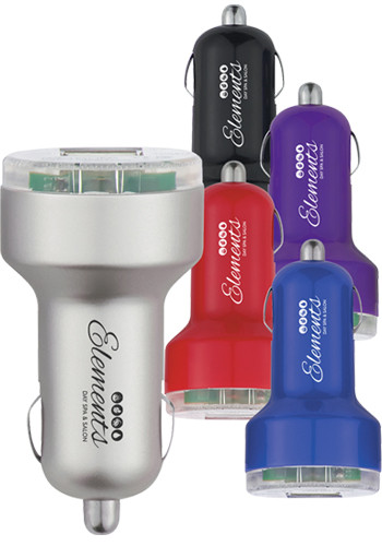 Dual USB Plastic Car Chargers
