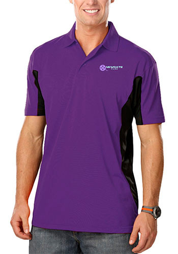 Blue Generation Mens Wicking Colorblock Polo