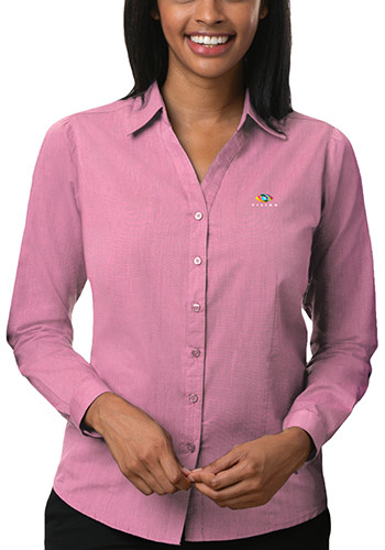 Blue Generation Ladies Long Sleeve Crossweave Dress Shirts