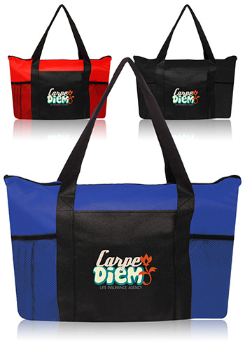 Zippered Non-Woven Tote Bags