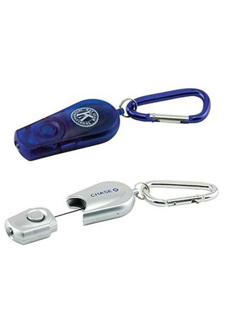 Retractable Carabiner Flashlight Keychains