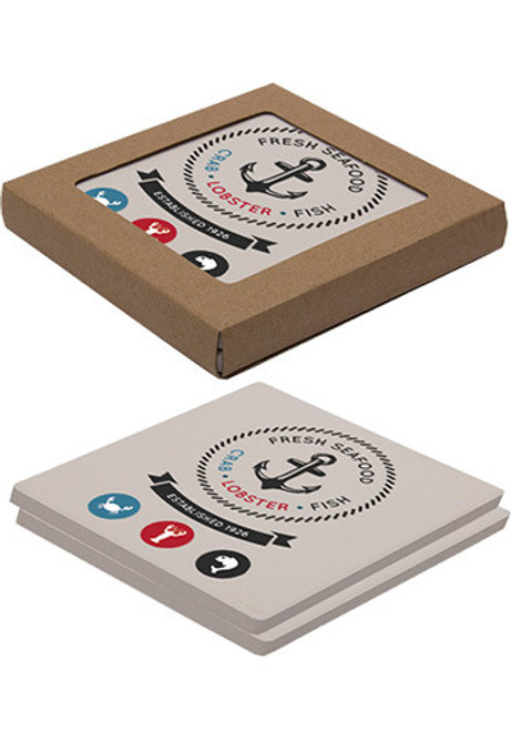 Square Absorbent Stone Duo Coasters