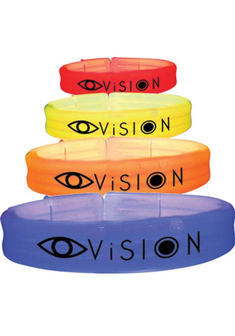 9 in. Deluxe Triple Wide Light Up Glow Bracelets 9 in. Deluxe Triple Wide Light Up Glow Bracelets