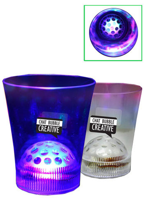 9 oz Light Up LED Disco Ball Rocks Glasses