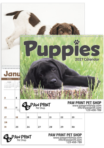 Monthly Puppies Calendars