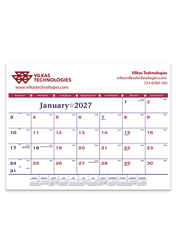 Patriotic Desk Pad Calendars