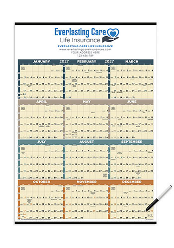 Time Management Span-A-Year Laminated with Marker Calendars