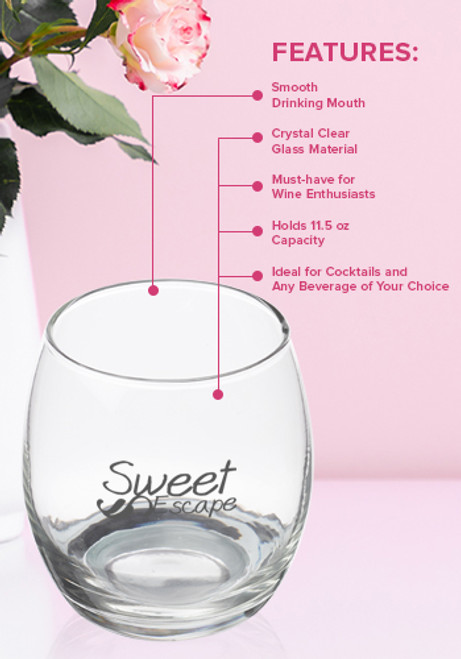 11.5 oz. Mikonos Stemless Wine Glasses