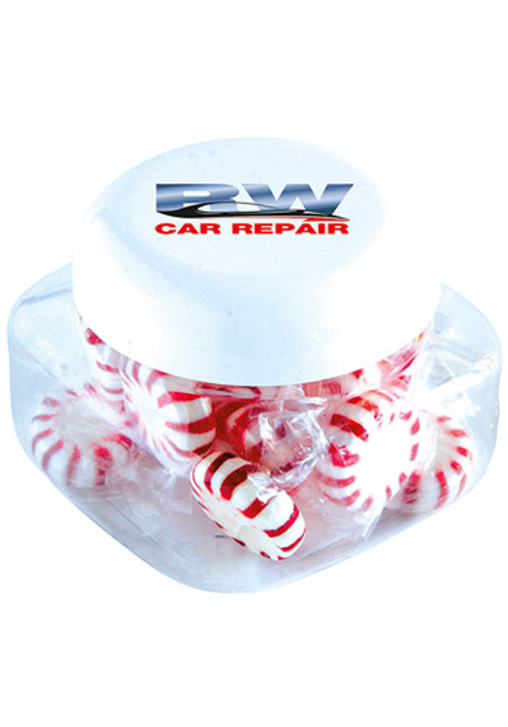 Striped Pepper Mints in Small Canisters