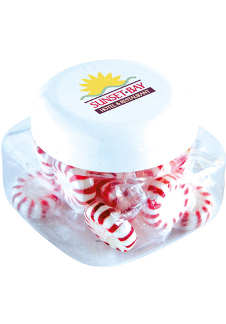 Striped Pepper Mints in Small Canisters