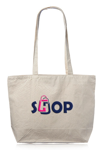 Cotton Canvas Totes with Zipper Closure