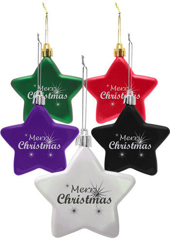 Shatter Resistant Flat Star Ornaments