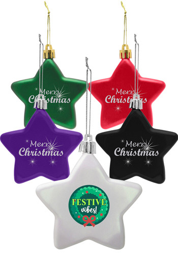 Shatter Resistant Flat Star Ornaments