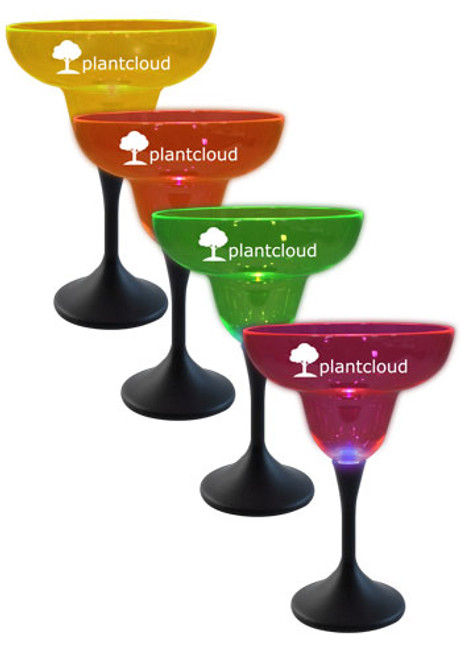 12 oz. Neon Style LED Margarita Glasses