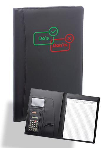 Calculator Pu Leather Portfolios