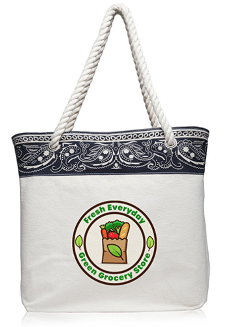Paisley Pattern Canvas Tote Bags