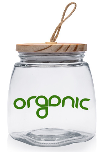 64 oz. Glass Candy Jars with Suction Wooden Lid