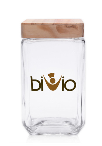 54 oz. Glass Candy Jars with Wooden Lid