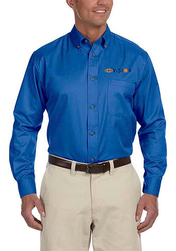 Harriton Men's Easy Blend™ Long-Sleeve Twill Shirts