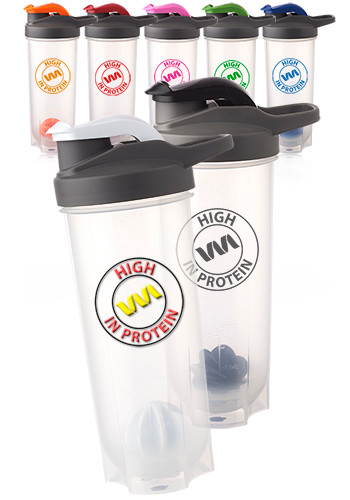 24 oz. Plastic Shaker Bottles with Mixer