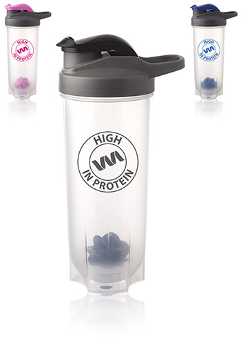 24 oz. Plastic Shaker Bottles with Mixer