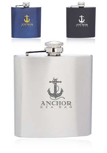Murano 6 oz. Stainless Steel Hip Flasks