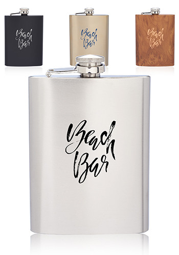 Verano 8 oz. Stainless Steel Hip Flasks
