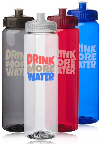 32 oz. Poly-Clear Plastic Water Bottles
