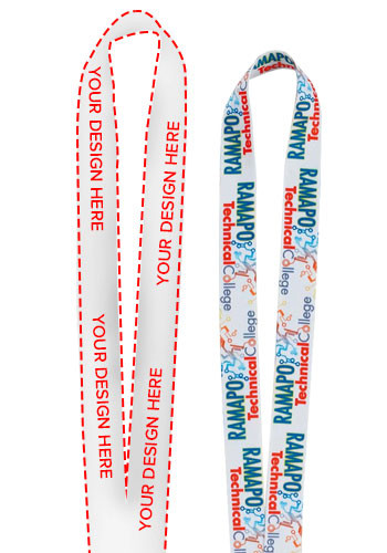 3/4in Fine  Dye Sublimated Lanyards