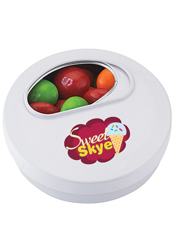Cyclone Tin with Skittles Fillings