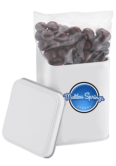 Canister Tins with Dark Chocolate Espresso Beans
