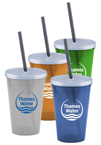 16 oz. Pioneer Insulated Tumblers with Straw