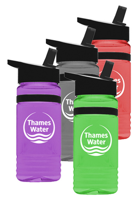 20 oz. Tritan Stripe Bottles with Flip Straw Lid