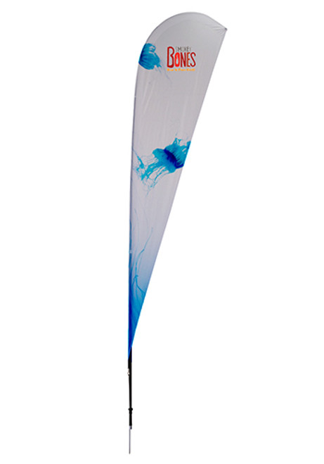 11.5 ft. Single-Sided Streamline Tear Drop Sail Sign Flag Kit with Spike Base 11.5 ft. Single-Sided Streamline Tear Drop Sail Sign Flag Kit with Spike Base