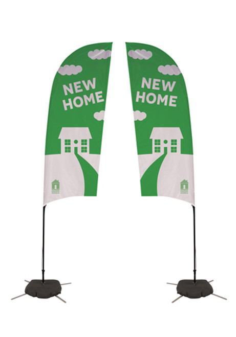 Scissor Based 9 ft. Streamline Razor Sail Sign Flag Kits