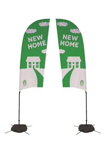 Scissor Based 9 ft. Streamline Razor Sail Sign Flag Kits