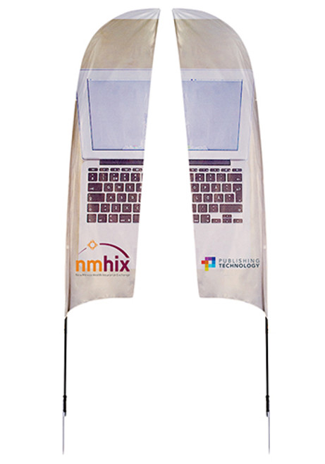 13 in. Spike Based Streamline Razor Sail Sign Flag Kits