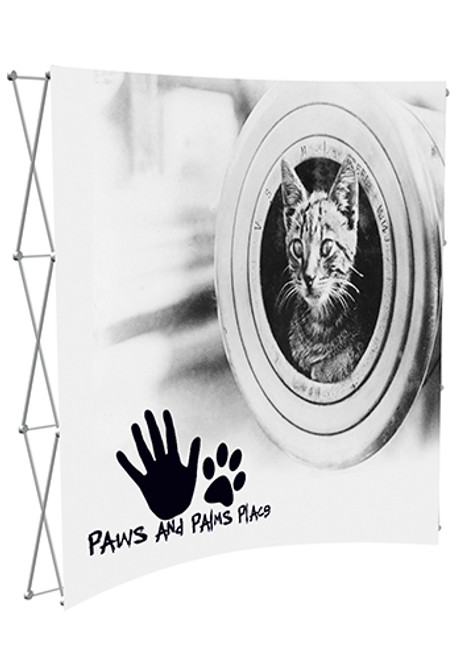 8 ft. Splash Curve Floor Banners with Face Graphic Kits