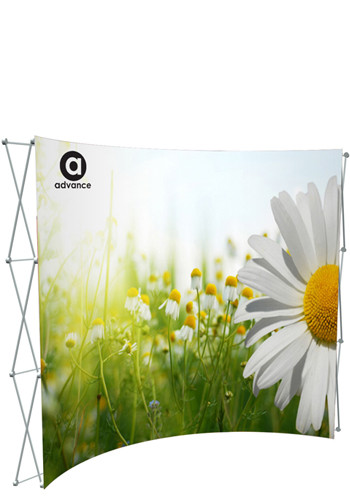 10 ft. Splash Curve Floor Banners with Face Graphic Kit
