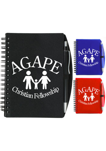 Carmel Spiral Jotter Notebooks with Pen