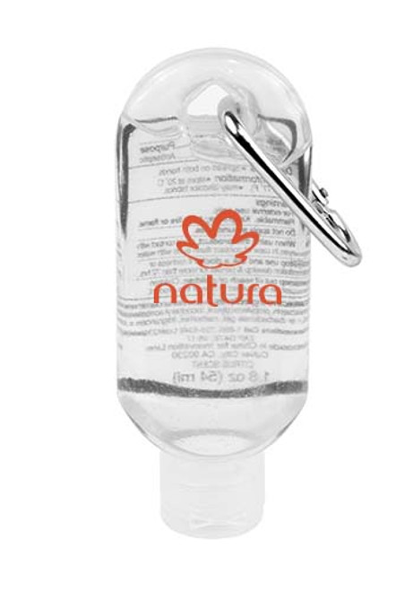 1.8 oz Gel Hand Sanitizers in Flip-Top Bottle with Carabiner