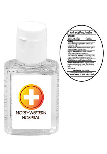 .5 oz Compact Antibacterial Gel Hand Sanitizers in Flip-Top Squeeze Bottle