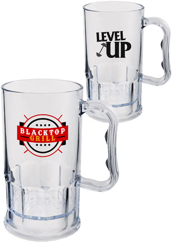 11 oz. Clear Plastic Beer Mugs