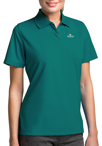 Vansport Women's Omega Solid Mesh Tech Polo Shirts